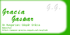 gracia gaspar business card